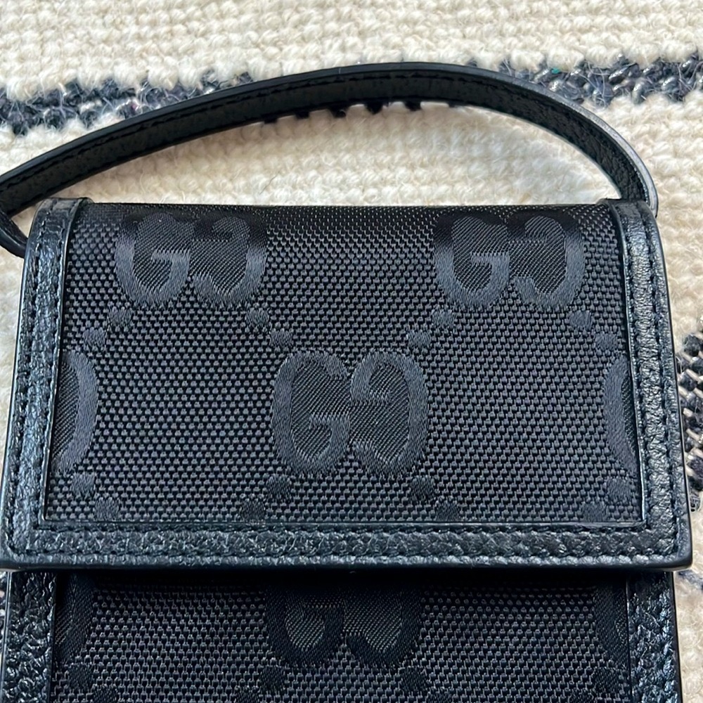 Authentic Gucci Off The Grid Black Mini GG Bag Full Set Crossbody/Phone Monogram - Picture 5 of 16